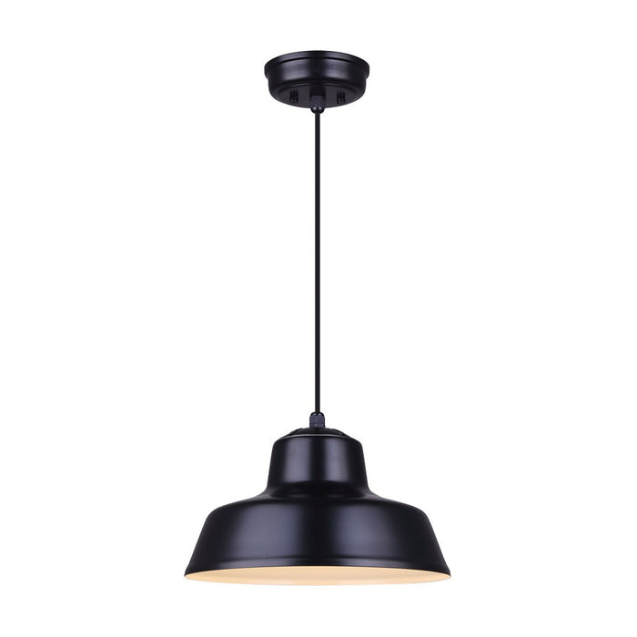 Canarm IPL1095A01BK One Light Pendant, Matte Black