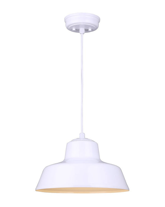 Canarm IPL1095A01WH One Light Pendant, Matte White