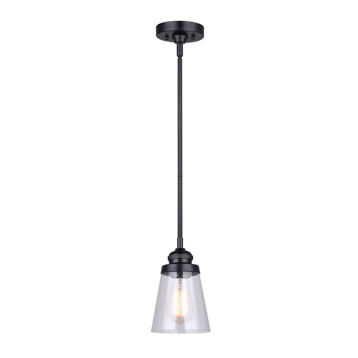 Canarm IPL1097A01BK One Light Pendant, Matte Black