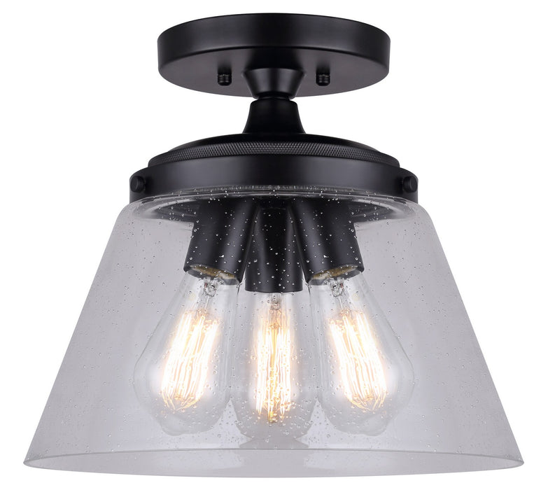 Canarm IPL1097A03BK13 Three Light Pendant, Matte Black