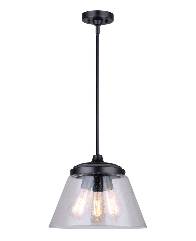 Canarm IPL1097A03BK13 Three Light Pendant, Matte Black