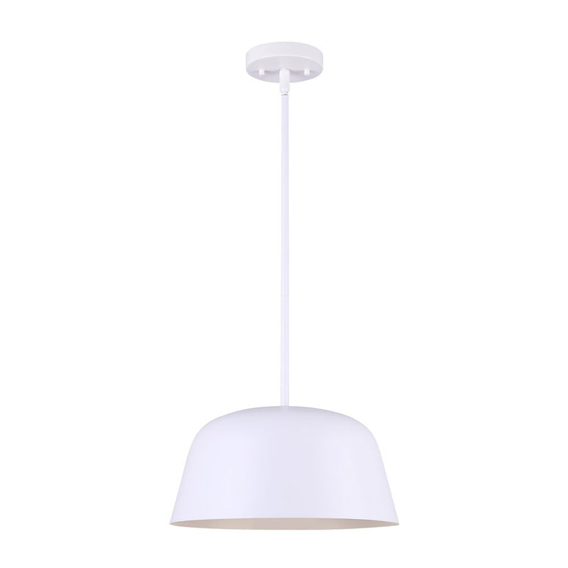 Canarm IPL1098A01WH One Light Pendant, Matte White