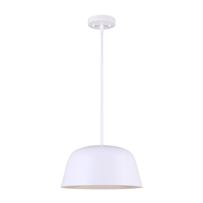 Canarm IPL1098A01WH One Light Pendant, Matte White