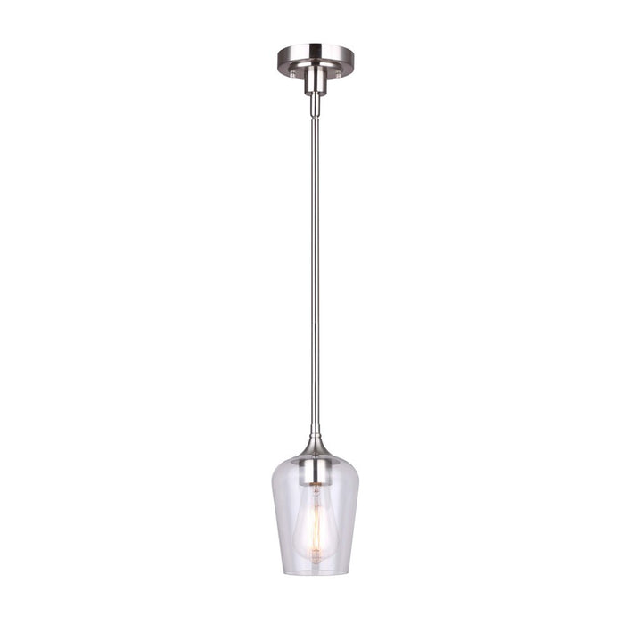 Canarm IPL1102A01BN One Light Pendant, Brushed Nickel