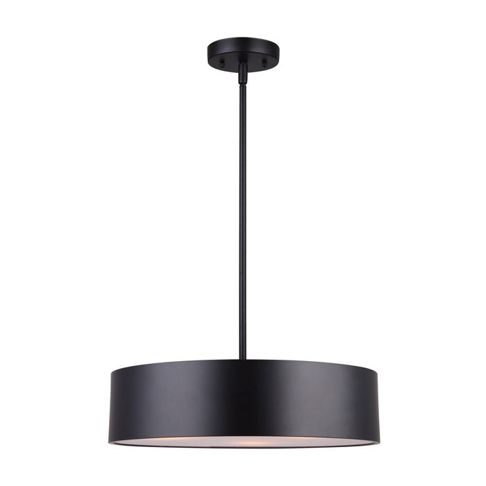 Canarm IPL318A03BK16 Three Light Pendant, Matte Black
