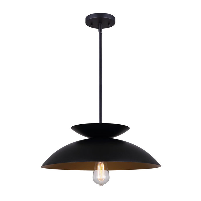 Canarm IPL786B01BK One Light Pendant, Matte Black