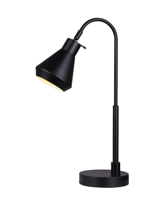Canarm ITL1020A21BK One Light Table Lamp, Matte Black