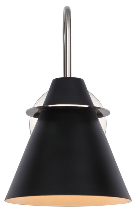 Canarm IVL1076A01BKN One Light Vanity, Brushed Nickel/Matte Black