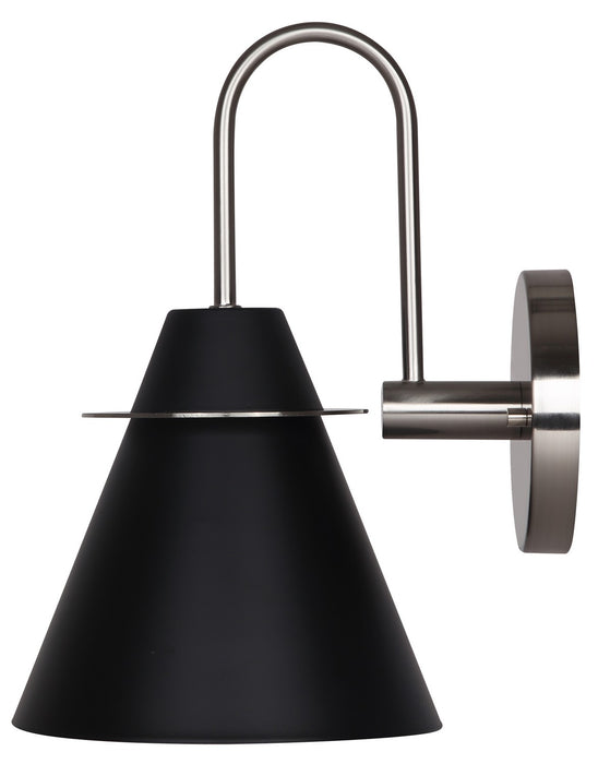 Canarm IVL1076A01BKN One Light Vanity, Brushed Nickel/Matte Black