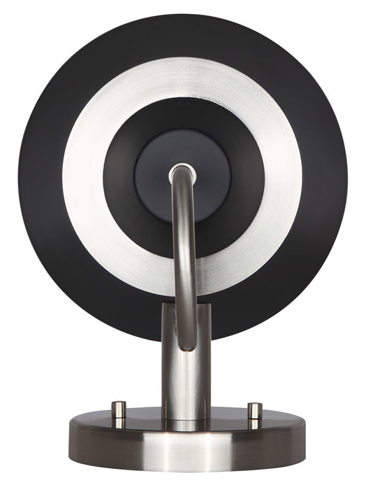 Canarm IVL1076A01BKN One Light Vanity, Brushed Nickel/Matte Black