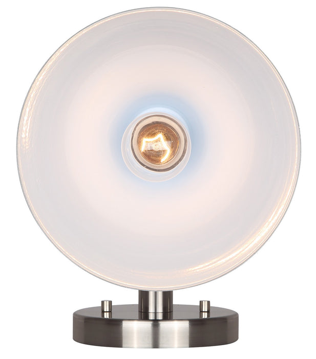 Canarm IVL1076A01BKN One Light Vanity, Brushed Nickel/Matte Black
