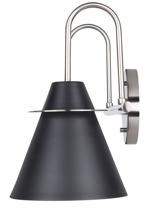 Canarm IVL1076A02BKN Two Light Vanity, Brushed Nickel/Matte Black