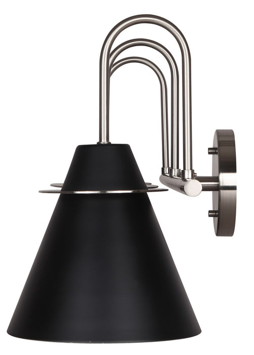 Canarm IVL1076A03BKN Three Light Vanity, Brushed Nickel/Matte Black
