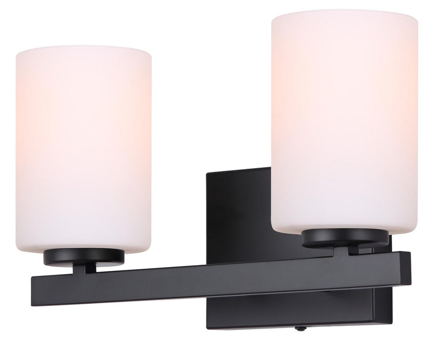 Canarm IVL1093A02BK Two Light Vanity, Matte Black