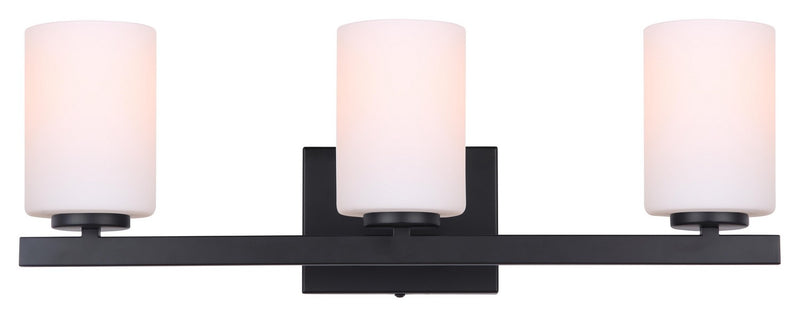 Canarm IVL1093A03BK Three Light Vanity, Matte Black