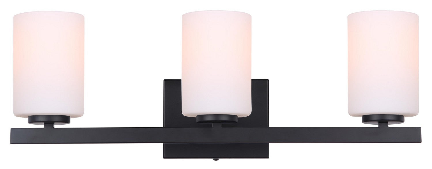 Canarm IVL1093A03BK Three Light Vanity, Matte Black