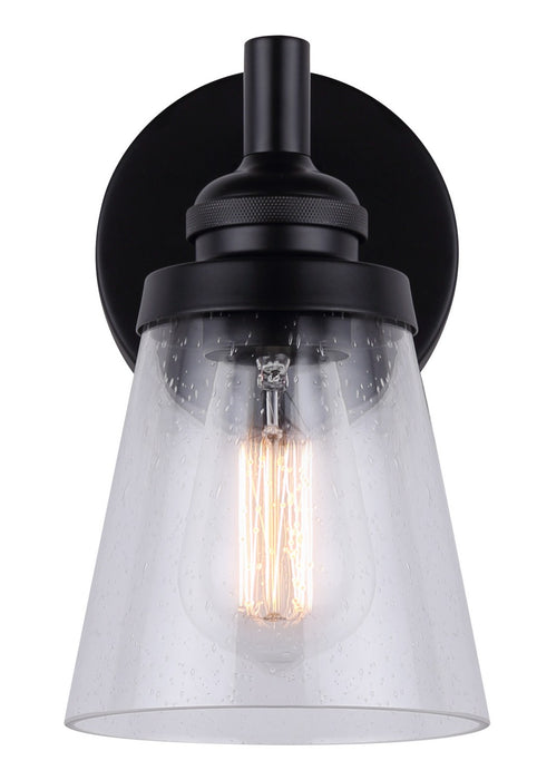 Canarm IVL1097A01BK One Light Vanity, Matte Black