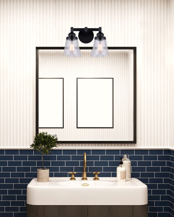 Canarm IVL1097A02BK Two Light Vanity, Matte Black