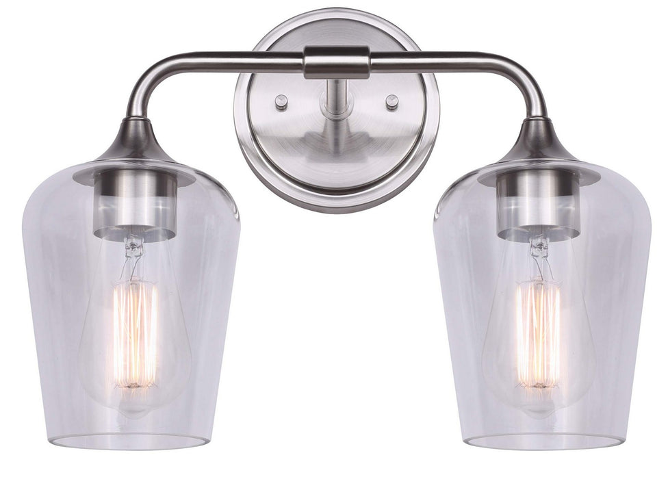 Canarm IVL1102A02BN Two Light Vanity, Brushed Nickel
