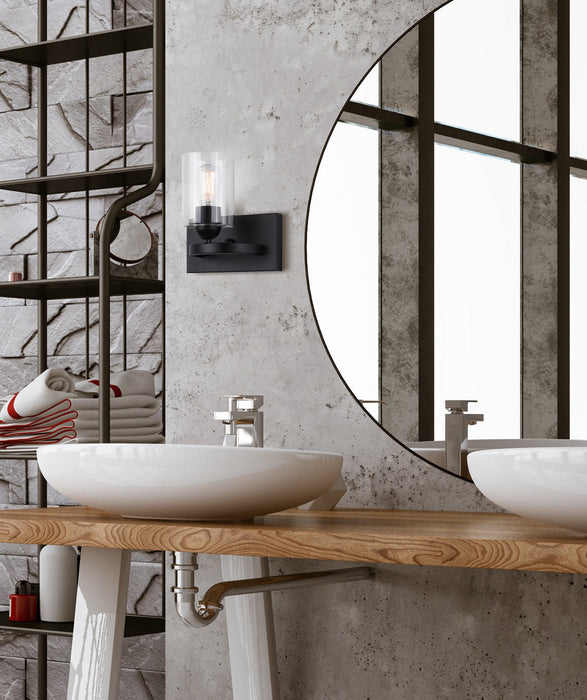 Canarm IVL370A01BK-CL One Light Vanity, Matte Black