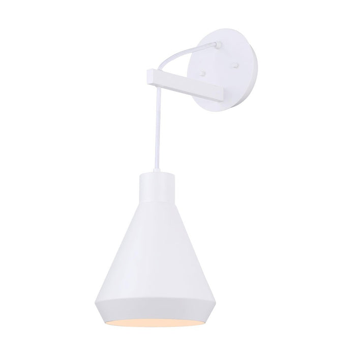 Canarm IWF1020A01WH One Light Wall Sconce, Matte White
