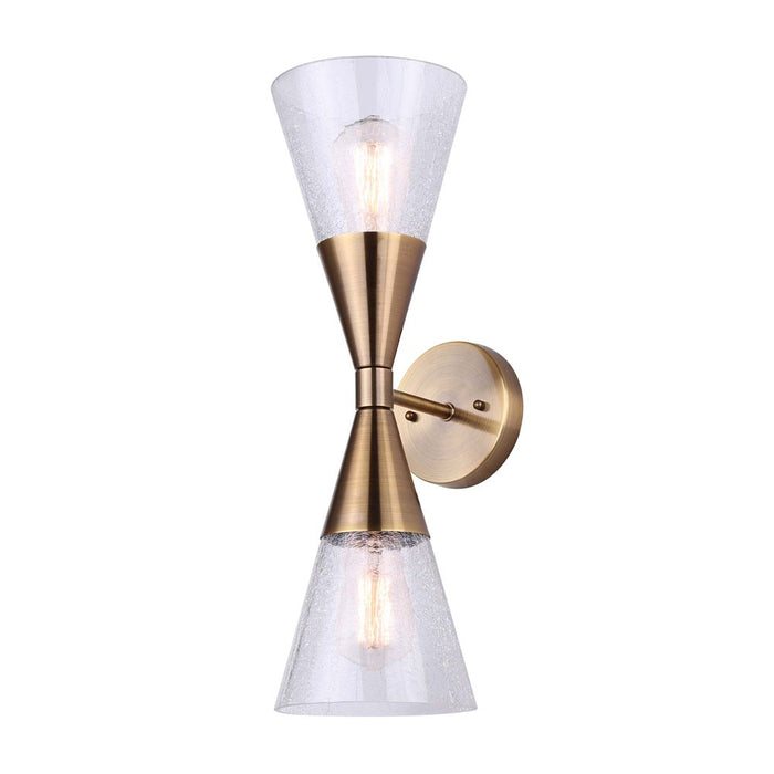Canarm IWF1101A02GD Two Light Wall Sconce, Gold
