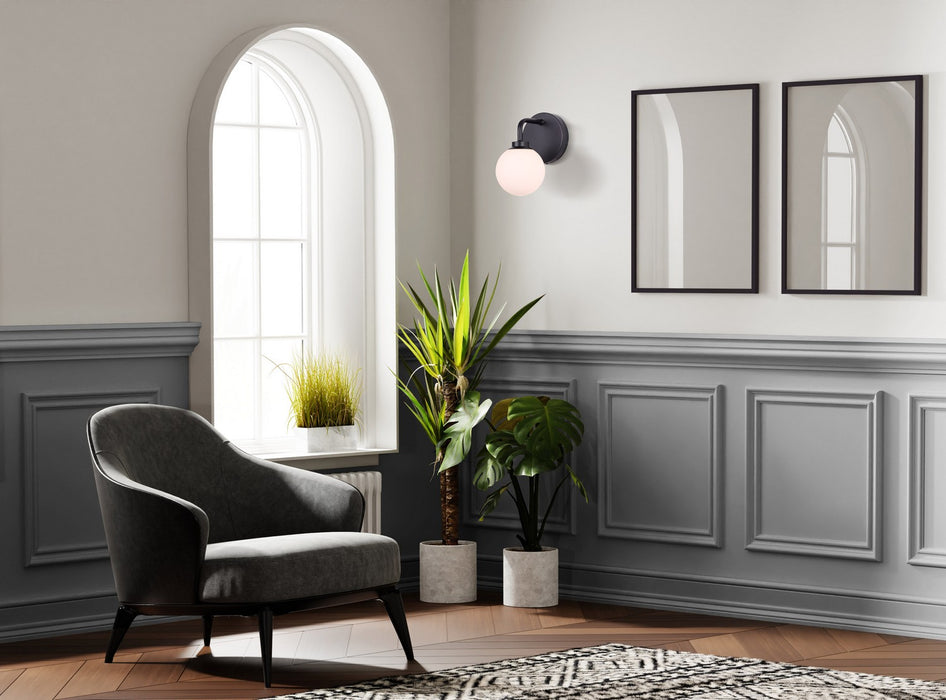 Canarm IWF1105A01BK9 One Light Wall Sconce, Matte Black