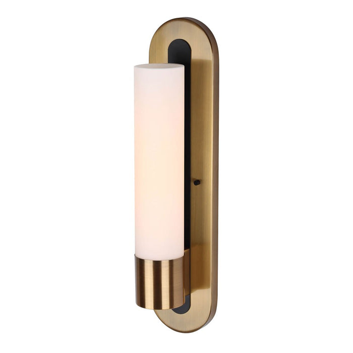 Canarm IWF782B01BKG One Light Wall Sconce, Matte Black And Gold
