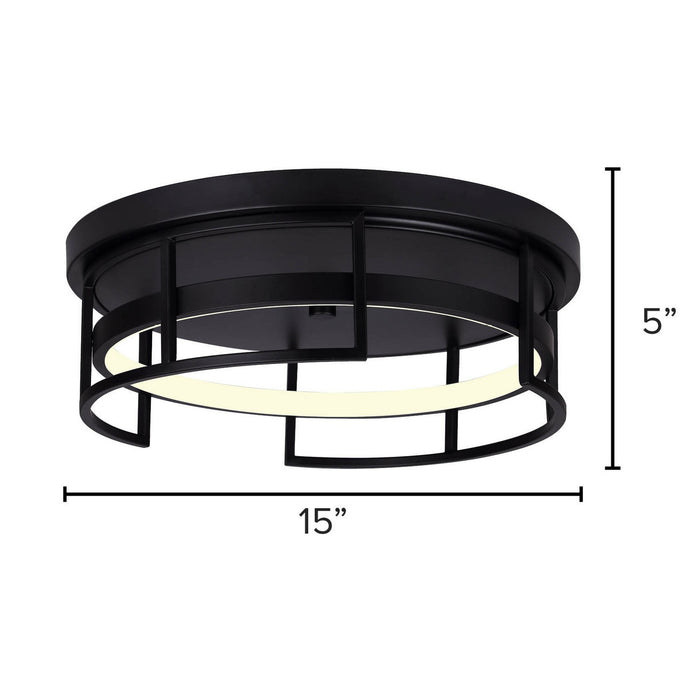 Canarm LFM231A15BK LED Flush Mount, Matte Black