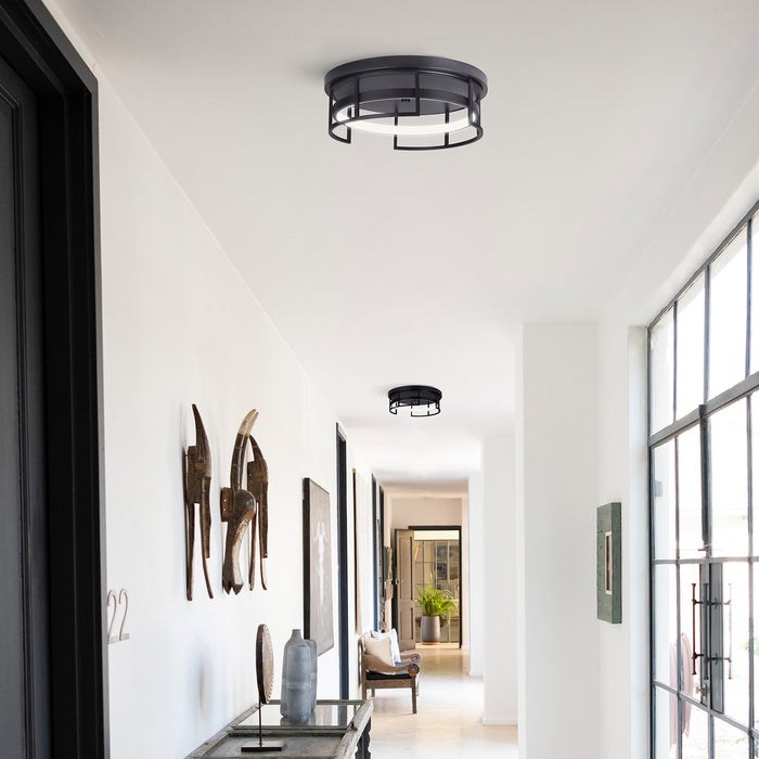 Canarm LFM231A15BK LED Flush Mount, Matte Black