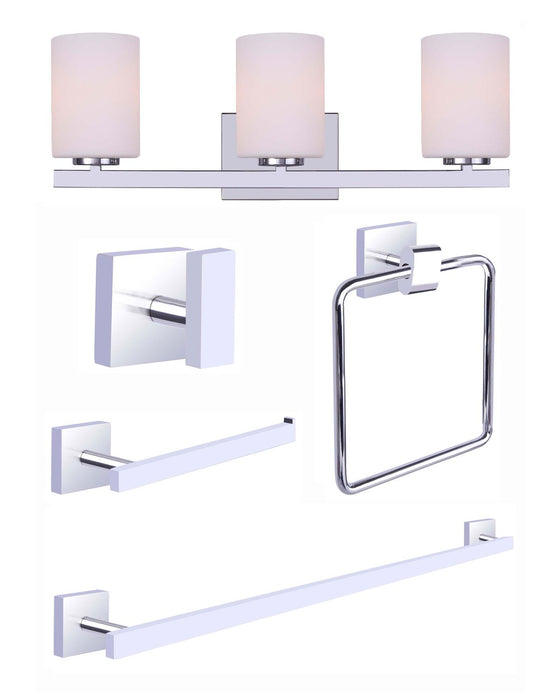 Canarm R5JAE-CH Bath Accessories and Vanity Combo, Chrome