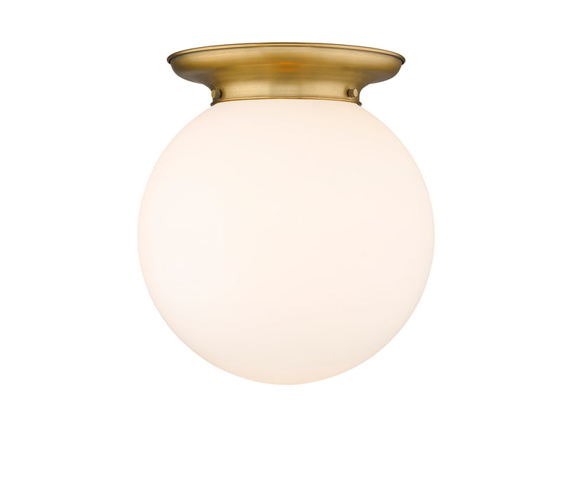 Innovations 221-1F-BB-G201-14 One Light Flush Mount, Brushed Brass
