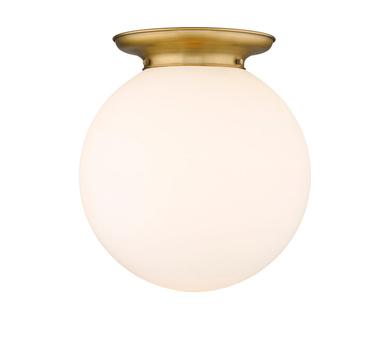 Innovations 221-1F-BB-G201-16 One Light Flush Mount, Brushed Brass
