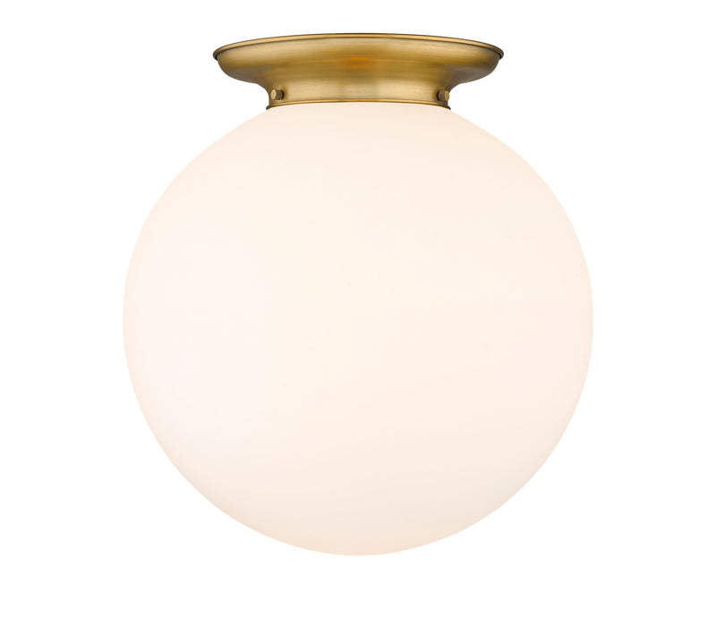 Innovations 221-1F-BB-G201-18 One Light Flush Mount, Brushed Brass