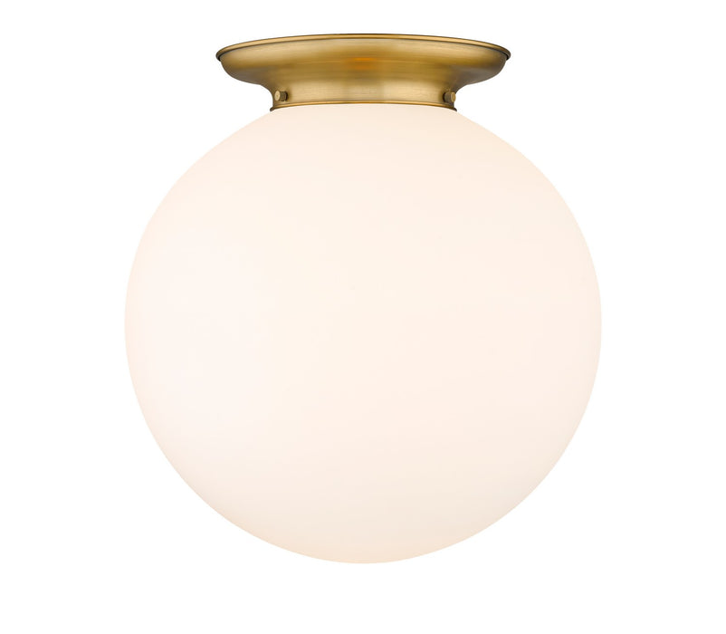 Innovations 221-1F-BB-G201-18 One Light Flush Mount, Brushed Brass