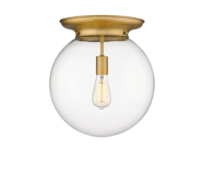 Innovations 221-1F-BB-G202-14 One Light Flush Mount, Brushed Brass