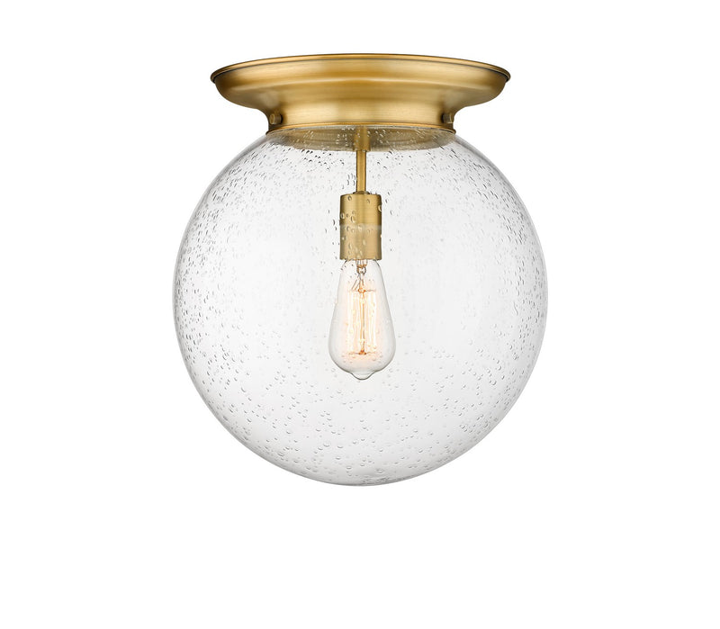 Innovations 221-1F-BB-G204-14 One Light Flush Mount, Brushed Brass