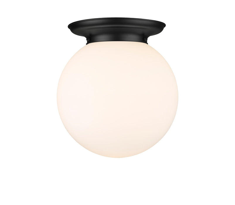 Innovations 221-1F-BK-G201-14 One Light Flush Mount, Matte Black