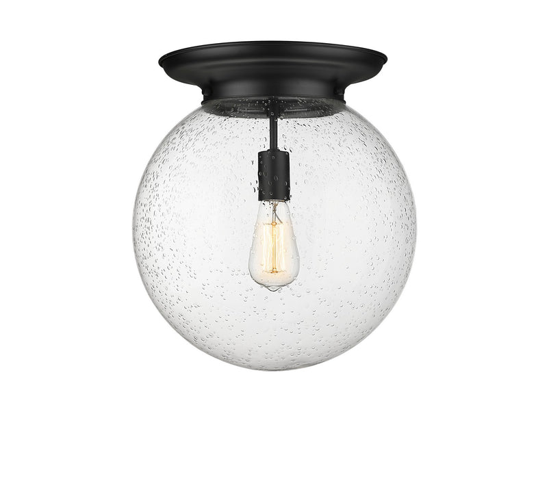 Innovations 221-1F-BK-G204-14 One Light Flush Mount, Matte Black