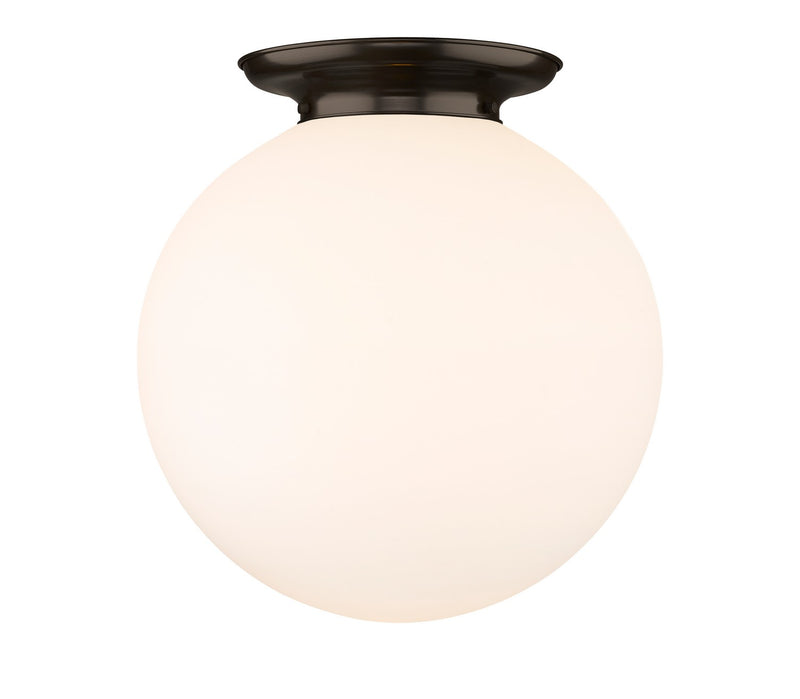 Innovations 221-1F-OB-G201-18 One Light Flush Mount, Oil Rubbed Bronze