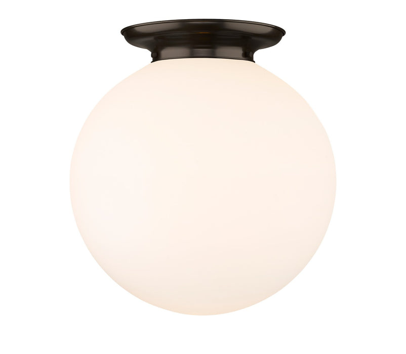 Innovations 221-1F-OB-G201-18 One Light Flush Mount, Oil Rubbed Bronze