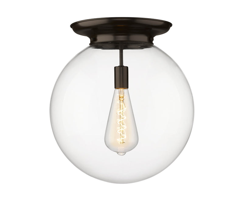 Innovations 221-1F-OB-G202-16 One Light Flush Mount, Oil Rubbed Bronze