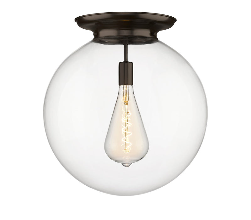 Innovations 221-1F-OB-G202-18 One Light Flush Mount, Oil Rubbed Bronze