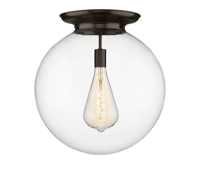 Innovations 221-1F-OB-G202-18 One Light Flush Mount, Oil Rubbed Bronze