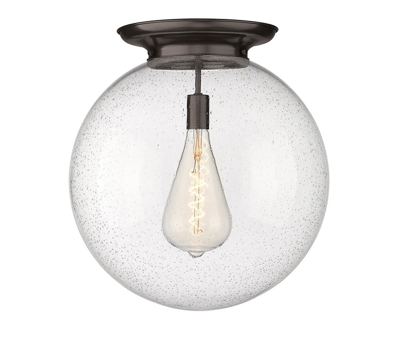 Innovations 221-1F-OB-G204-18 One Light Flush Mount, Oil Rubbed Bronze