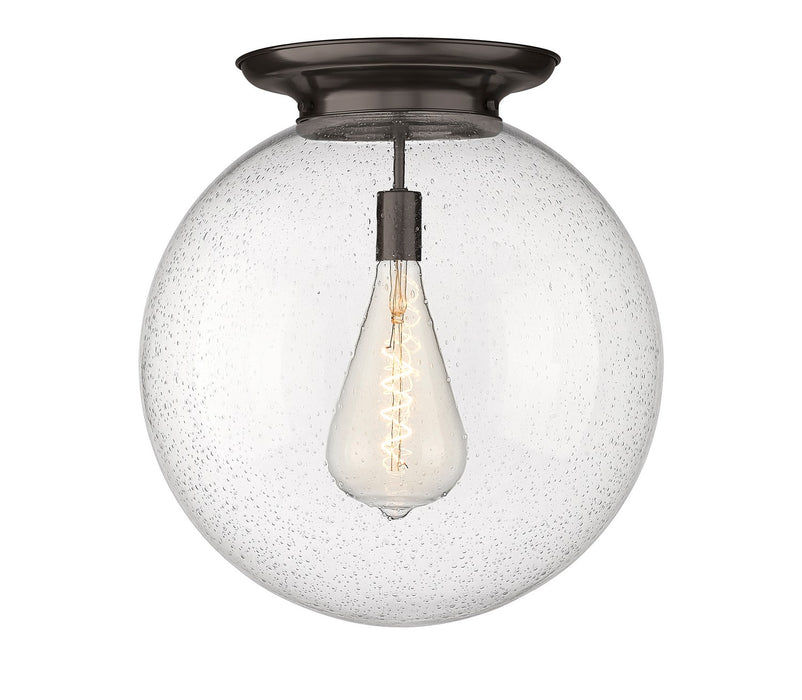 Innovations 221-1F-OB-G204-18 One Light Flush Mount, Oil Rubbed Bronze