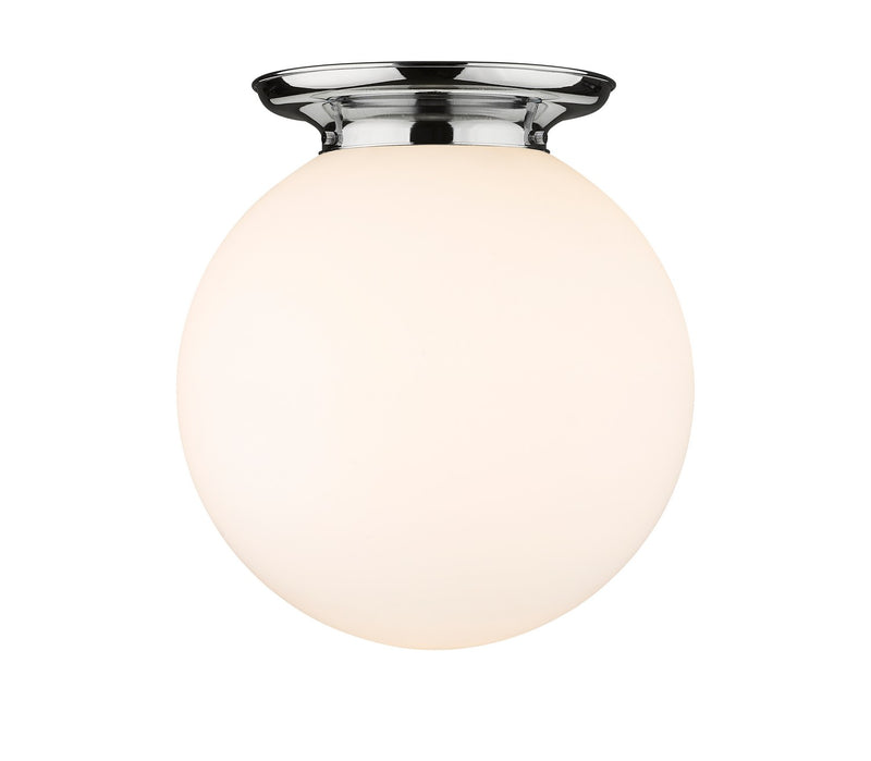 Innovations 221-1F-PC-G201-16 One Light Flush Mount, Polished Chrome