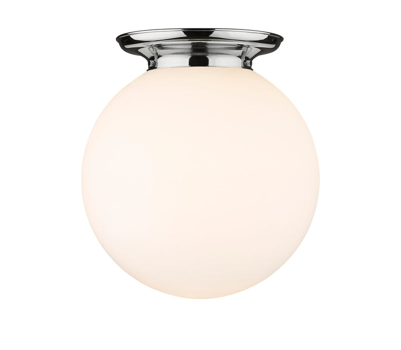 Innovations 221-1F-PC-G201-16 One Light Flush Mount, Polished Chrome
