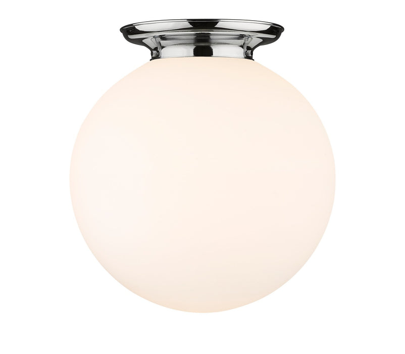Innovations 221-1F-PC-G201-18 One Light Flush Mount, Polished Chrome