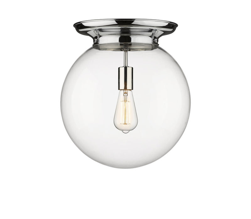 Innovations 221-1F-PC-G202-14 One Light Flush Mount, Polished Chrome